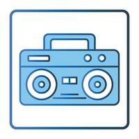 Boom box icon illustration. icon related to multimedia, music. Lineal color icon style, two tone icon. Simple vector design editable