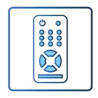 TV remote control icon illustration. icon related to multimedia. Lineal color icon style, two tone icon. Simple vector design editable