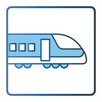 Train icon illustration. icon related to transportation, tourism, travel.  Lineal color icon style, two tone icon. Simple vector design editable