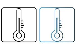 Thermometer icon illustration. icon related to baby care. outline icon style. Simple vector design editable
