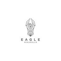 Eagle geometric logo vector icon design template