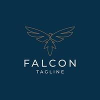 Falcon logo design icon template vector