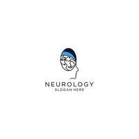 neurología logo diseño icono modelo vector