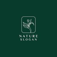 Nature logo design icon vector
