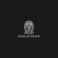 plantilla de diseño de icono de vector de logotipo geométrico de cabeza de águila