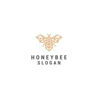 Honey bee logo design icon template vector