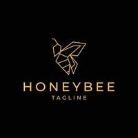 Honey bee logo design icon template vector