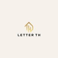 Letter TH logo design template vector illustration