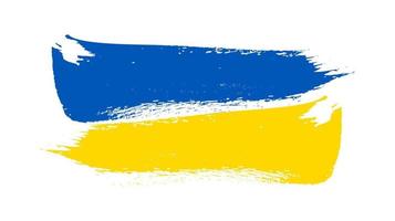 Ukrainian national flag in grunge style vector