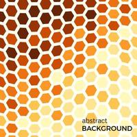 Abstract background with orange hexagons elements. Vector illustration.