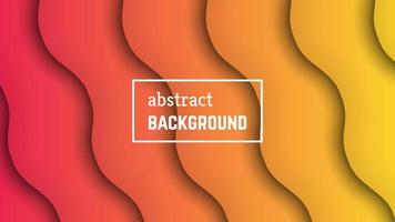 Abstract minimal wave geometric background. Orange wave layer shape for banner, templates, cards. Vector illustration.