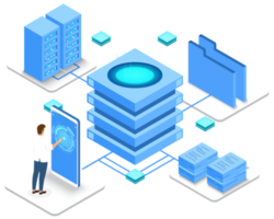 computação do grande dados Centro, em formação em processamento, base de dados png