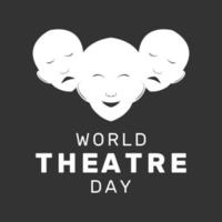 vector ilustración de mundo teatro día. mundo teatro día es un internacional observancia celebrado en 27 marzo