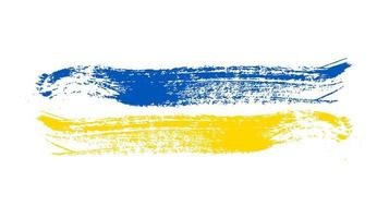 Ukrainian national flag in grunge style vector