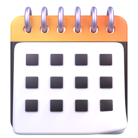 ícone de calendário 3D png