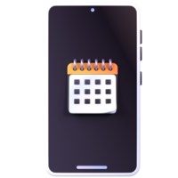 3d calendario mobile png