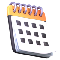 3d calendar cute png