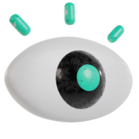 3d visie oog png