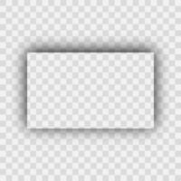 Dark transparent realistic shadow. Rectangle shadow isolated vector