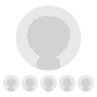 Set of web user avatars. Anonymous person silhouette. Social profile icon. Vector illustration.