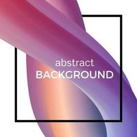 Abstract composition of the watercolor wave in black square. Colorful background with bent dynamic form. Vector illustration.