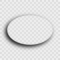 Dark transparent realistic shadow. Oval shadow isolated vector