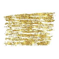 Golden Paint Glittering backdrop on a white background. Background with gold sparkles and glitter effect. Empty space for your text. Vector illustration