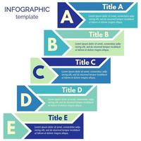 Five steps infographic design elements. Step by step infographic design template. Vector illustration