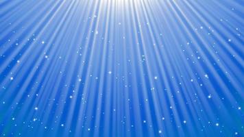 Sunlight rays background with light effects. Blue backdrop with light of radiance. Vector illustration