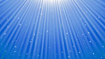 Sunlight rays background with light effects. Blue backdrop with light of radiance. Vector illustration