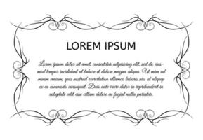 Decorative vintage horizontal frame with the place for your text in center. Vintage ornament greeting card template. Vector illustration.
