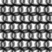 Seamless pattern with black sketch hand drawn pencil scribble ellipse shape on white background. Abstract grunge texture. Vector illustration