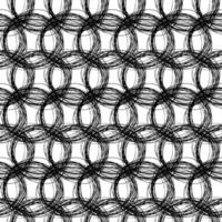 Seamless pattern with black sketch hand drawn pencil scribble ellipse shape on white background. Abstract grunge texture. Vector illustration
