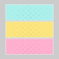 Set of multi colored pop art banners. Halftone comic template with place for your text for design. Vector illustration