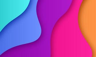 Abstract Background with Colorful Paper Cut shapes banner design. Vector illustration.