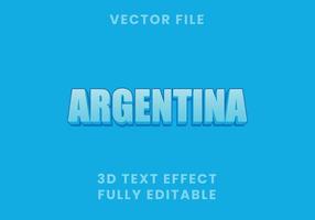 Argentina Text effect Design vector