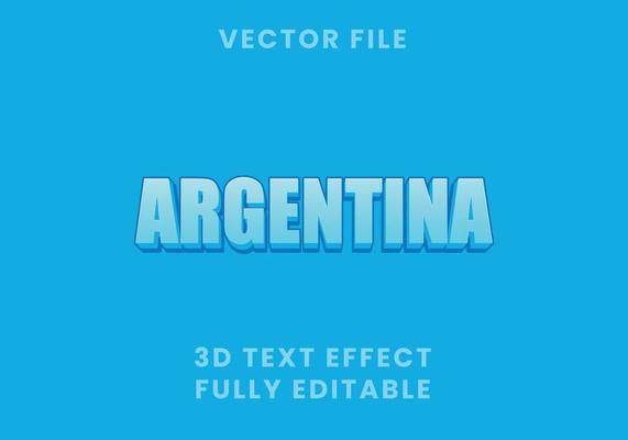 Argentina Text effect Design