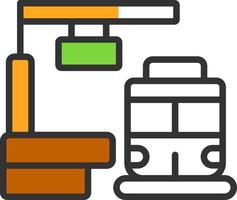 Train Platform Vector Icon Design