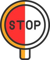 diseño de icono de vector de señal de stop