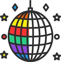 diseño de icono de vector de bola de discoteca