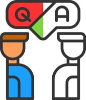Questioin And Answer Vector Icon Design