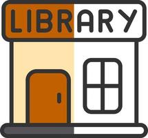 diseño de icono de vector de biblioteca