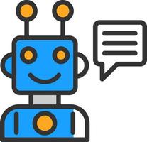 Robot Assistant Vector Icon Design