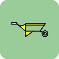 Wheelbarrow Vector Icon Design