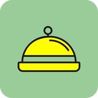 Food Tray Vector Icon Design