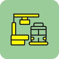 Train Platform Vector Icon Design