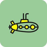 Submarine Vector Icon Design