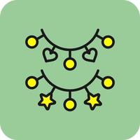 Christmas Lights Vector Icon Design