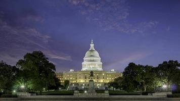 4k tid upphöra av de förenad stater capitol byggnad, Washington dc, usa. video