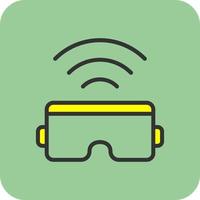 diseño de icono de vector de gafas inteligentes